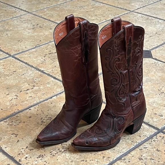 Women's Dan Post Snip Toe Boots Size 7 - Picture 1 of 11
